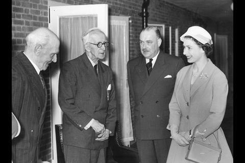 The Queen visits residents of the Retail Trust’s Leylands Estate in 1954. Her Majesty was a royal patron of the charity since 1948